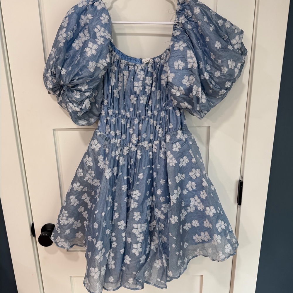 Blue Floral Kids Dress